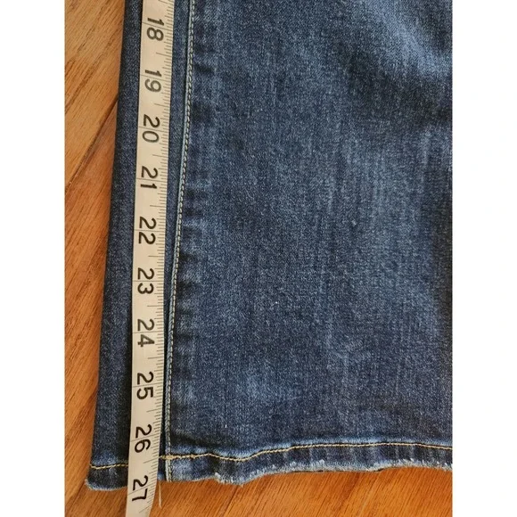 KanCan Women's Wide Leg Cropped Jeans Size 10 Dark Wash High Rise - Picture 7 of 9